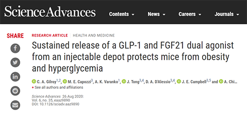 GLP1-ELP和ELP-FGF21协同治疗具有减肥作用 ag亚娱