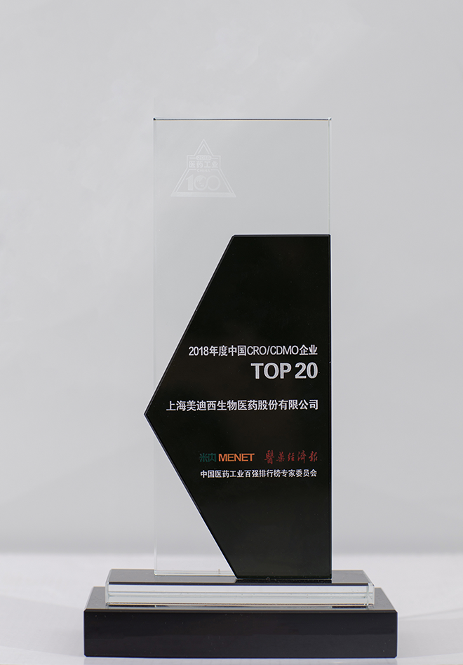 2018年度中国CRO、CDMO企业-TOP20